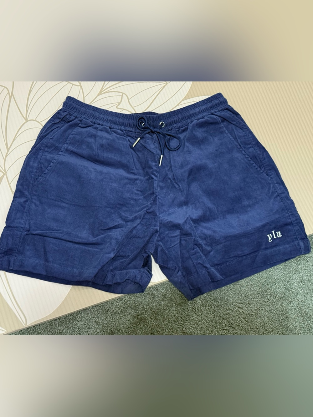 YoungLA Navy Blue Casual Drawstring Athletic Shorts